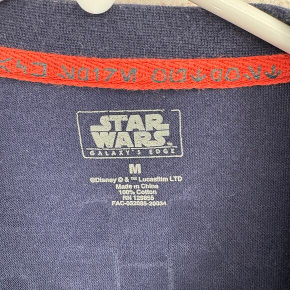 Star Wars Galaxys Edge Millenium Falcon T-Shirt Mens Medium Blue Black Spire - Picture 4 of 6